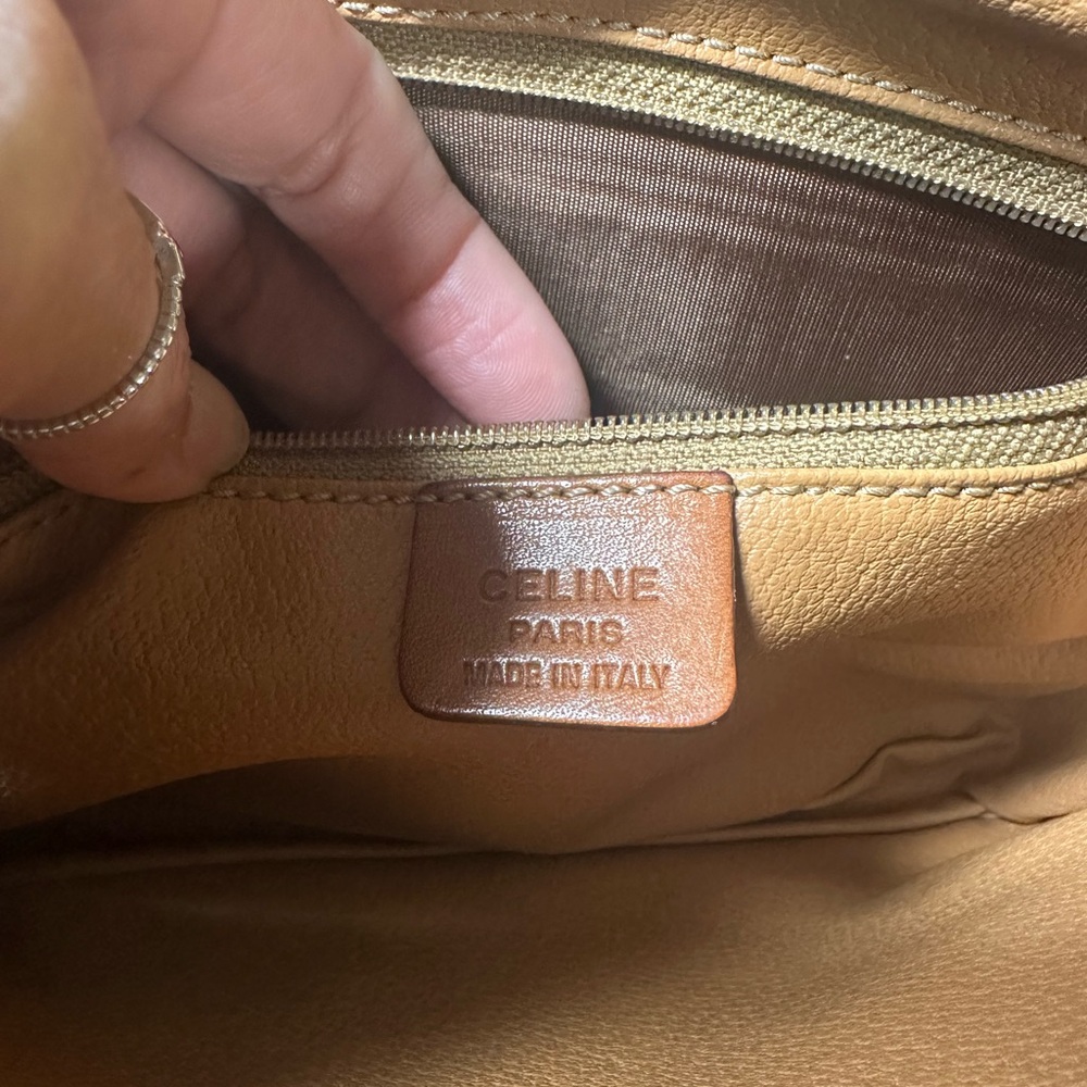 Authentic Celine Brown Leather clutch Bag - Picture 5 of 6
